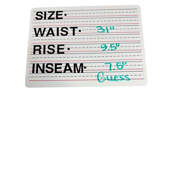 Guess Shorts Women 31 Blue Denim Vermont Slim Tapered Cut Off Summer Beach - Picture 8 of 8